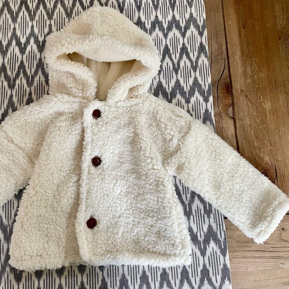 NWT - Janie and Jack White Coat with Hood